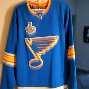 Men's St Louis blues light blue Adidas alternate a